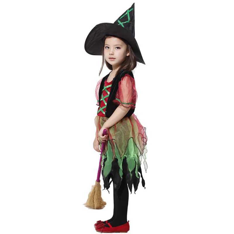 MXL Girls Sorceress Cosplay Kids Children Halloween Witch Costume Carnival Purim Parade Stage Show Role Playing Party Dress L250918
