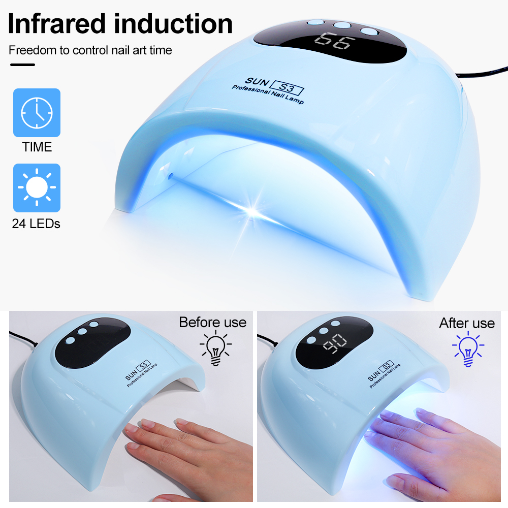 ANRLO automated UV Light Curing Device for Manicure Gels High Power (72 Watts), Equipped With Three-Timer Modes