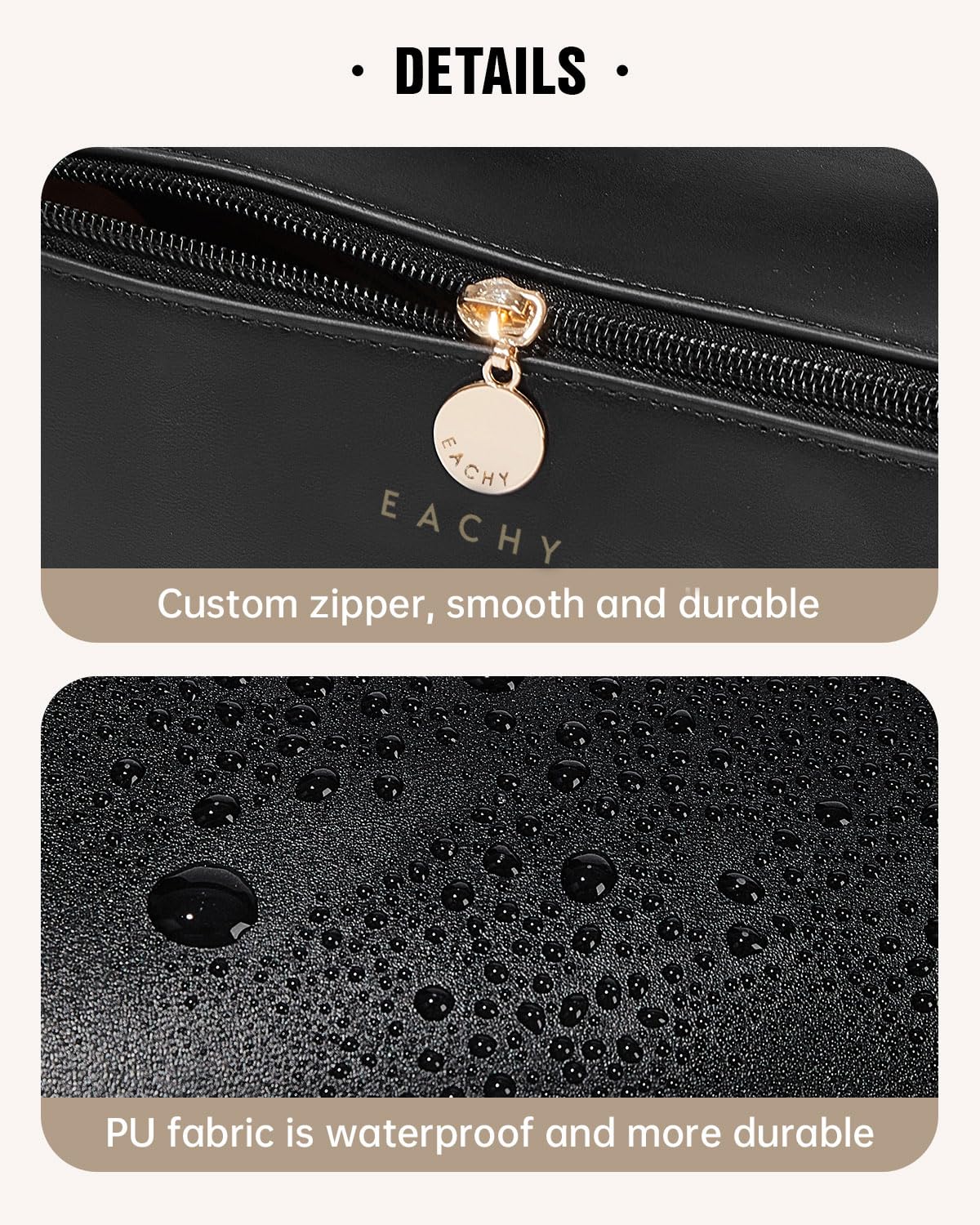 Flat Lay Travel Cosmetic Bag Waterproof Roomy Printed Women Makeup Organizer Portable Toiletry Storage Bag