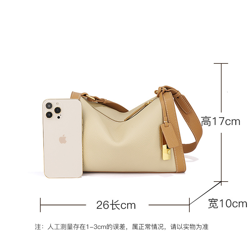 Underarm for Women 2025 Top Layer Cowhide Niche High-end Pillow Shoulder Crossbody Genuine Leather Bucket Bag