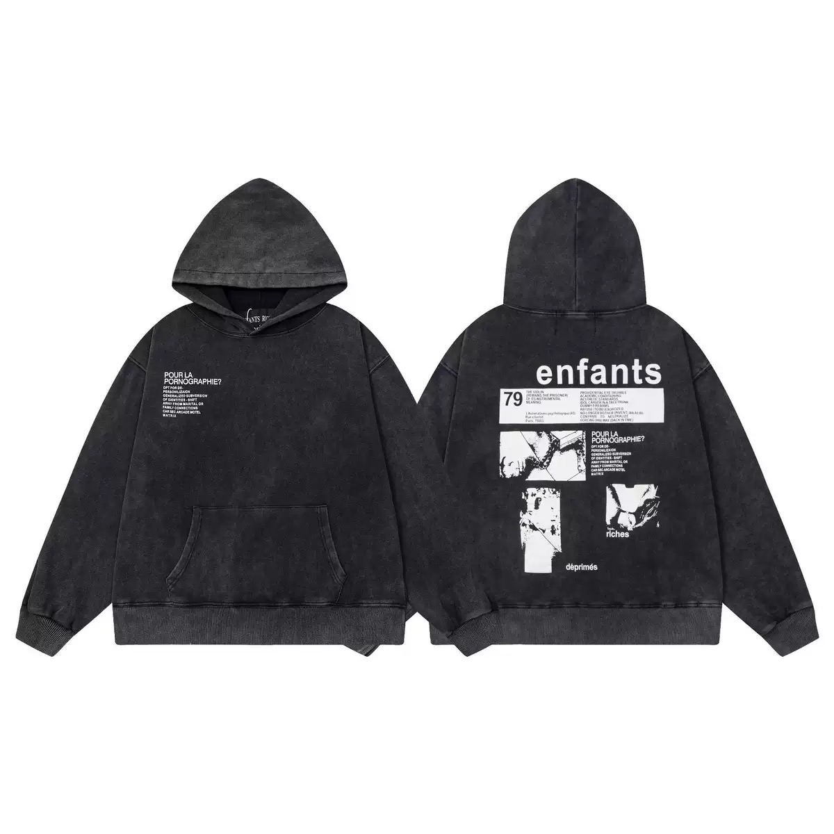 Men's Plus Size Hoodies Men Women Wine Red Vintage Damaged Hole Hoodie Best Quality Oversized Classic Pullovers Hooded