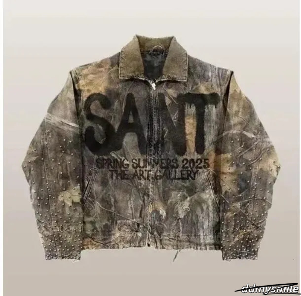 Men's Jackets Streetwear Vintage Leopard Camouflage Jacket Y2k Coats Men Women Hip Hop Letter Patchwork Embroidery Oversized Clothes ddmysmile