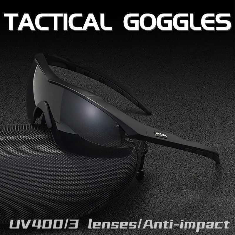 3 ns Tactical Goggs Set Windproof Dustproof CS Military Shooting Bultproof Sunglasses Motorcyc Mountaineering Glasses Y250919