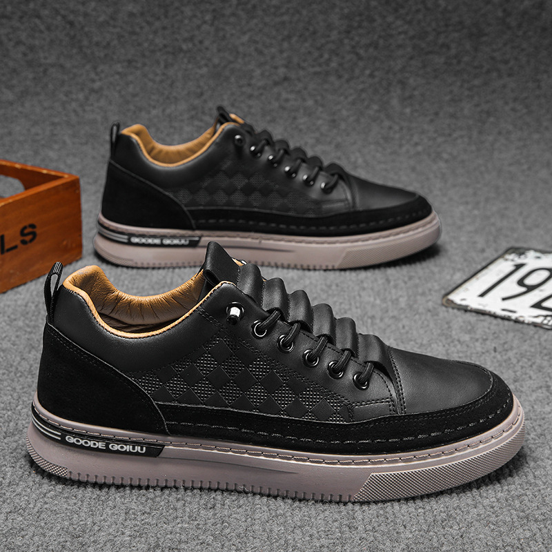 Breathable Summer 2025 New Leather Shoes Men's Trendy Versatile Fashionable Sports Casual Sneakers ddmymarket