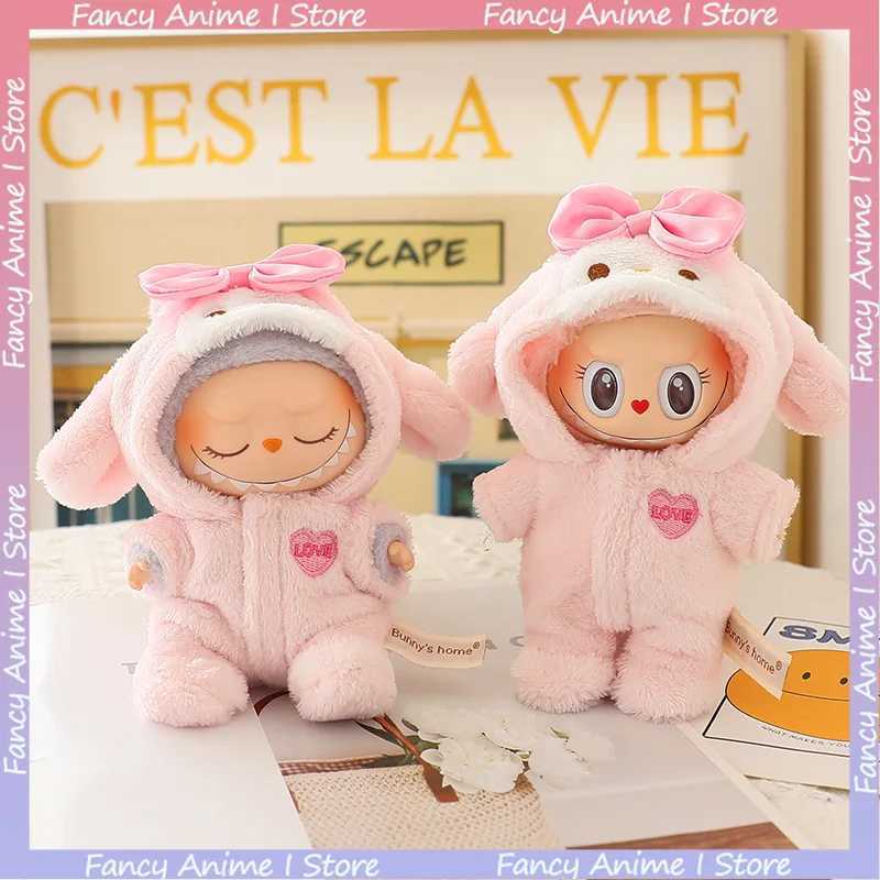 Kawaii Shark Melody Labubu Doll Onesie Plush Dolls Clothes Outfit Accessories for Korea Kpop Exo Labubu Clothing DIY Gifts C250919