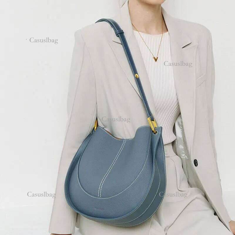 Fashion Women's Large Capacity Designer Shoulder Bag High Quality Cowhide Handbags Women Crossbody Saddle Bags