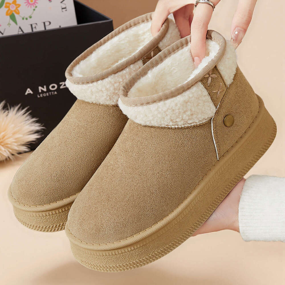 Designer Shoes Warm Snow Boots Women Ankle Boots Winter Fleece Outdoor anti slip Classic Boots Versatile Fashion Mid-Calf Women Fleece Thickened Cotto