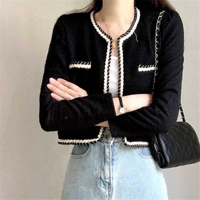 Chic Early Autumn Faion Lace Trim ort Coat Women Loose Versatile Ladylike Long Sve Top Commute Sle Button Closure Z250918