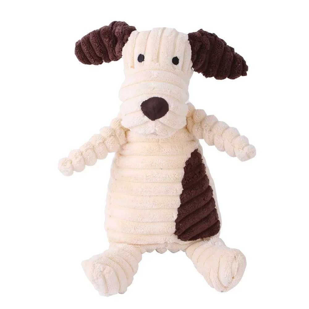 Plush Dog Toy Animals Shape Bite Resistant Squeaky Toys Corduroy Dog Toys for Small Large Dogs Puppy Pets Training Accessories X250918