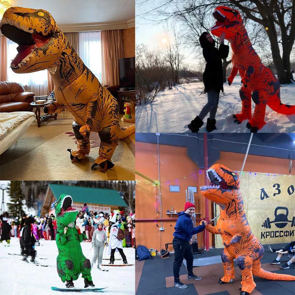 Halloween TRex Dinosaur Inflatable Costume Funny Cool Dress Suits For Adult Kids Purim Animal Cosplay Costume For Men Women L2509183SVD