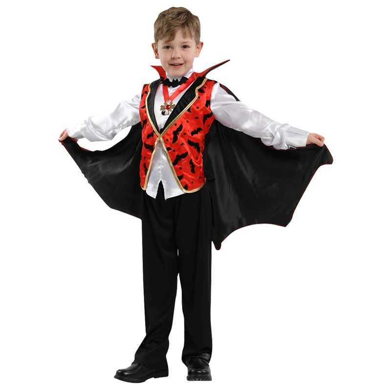 Halloween Vampire Cosplay Costume for Kids Carnival Party Dress Up Outfit Children Role Play Vampiran L250918