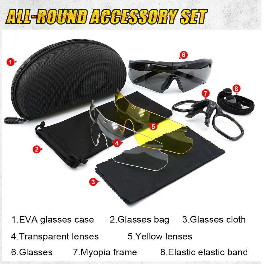 YUEDIO2025 3 Lens tactical goggles windproofdustproofUVproof suitable for shooting military and outdoor sports J250919