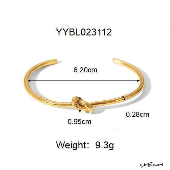 Hot Selling Knotted Twisted Open Stainless Steel Niche Design Simple Ins Style Bracelet Jewelry ddmyfriend