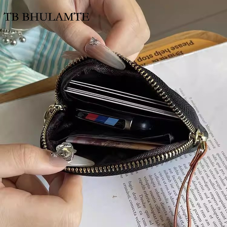 TB BHULAMTE Designer Free Shipping Women's Luxury Small Wallet 2025 New Large Capacity Exquisite High-end Mini Compact Storage Bag Zipper Coin Pu