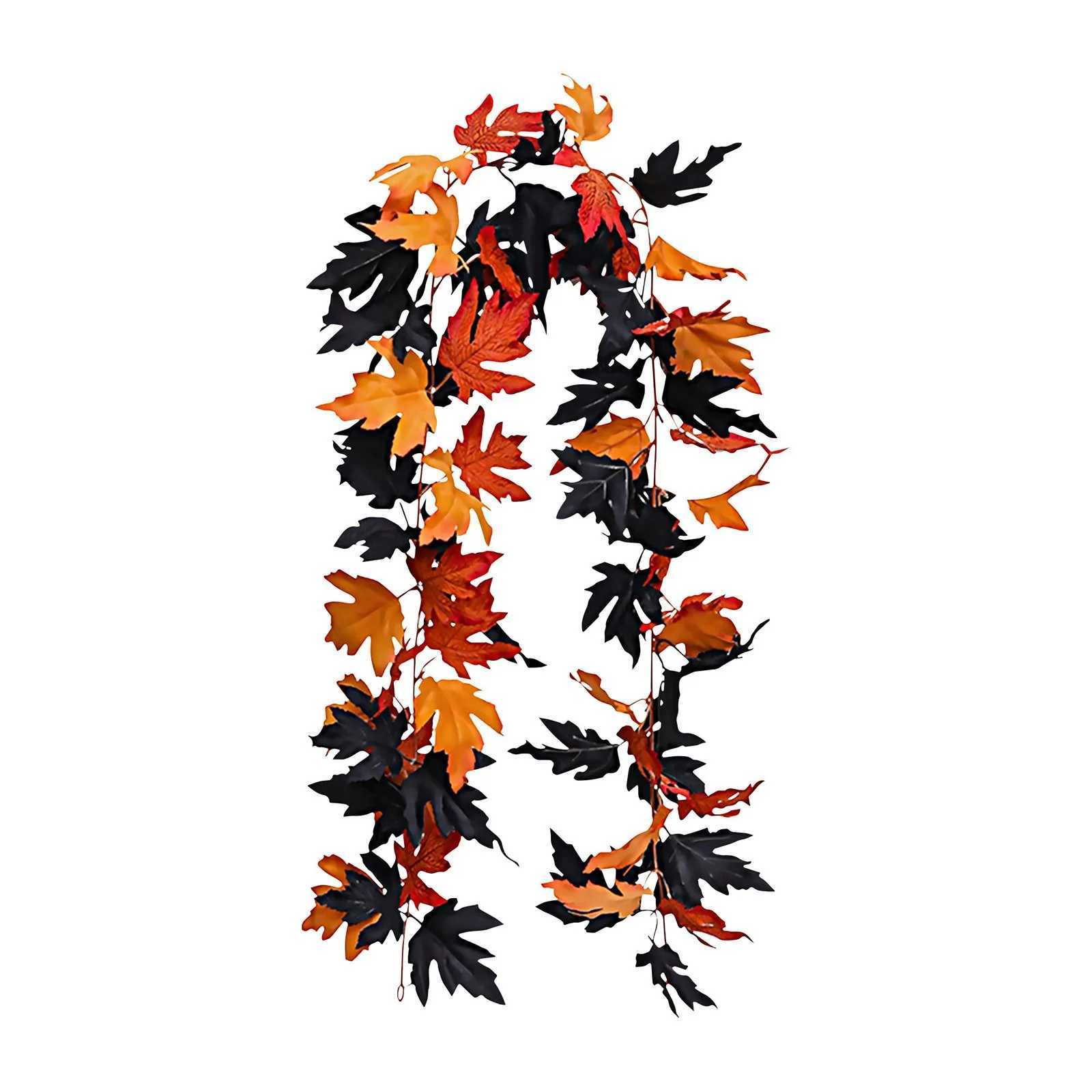 175CM Artificial Maple Leaves Fake Plants Autumn Decor Festival Hanging Garland Maple Vine Decoration Wedding Party Halloween C250919
