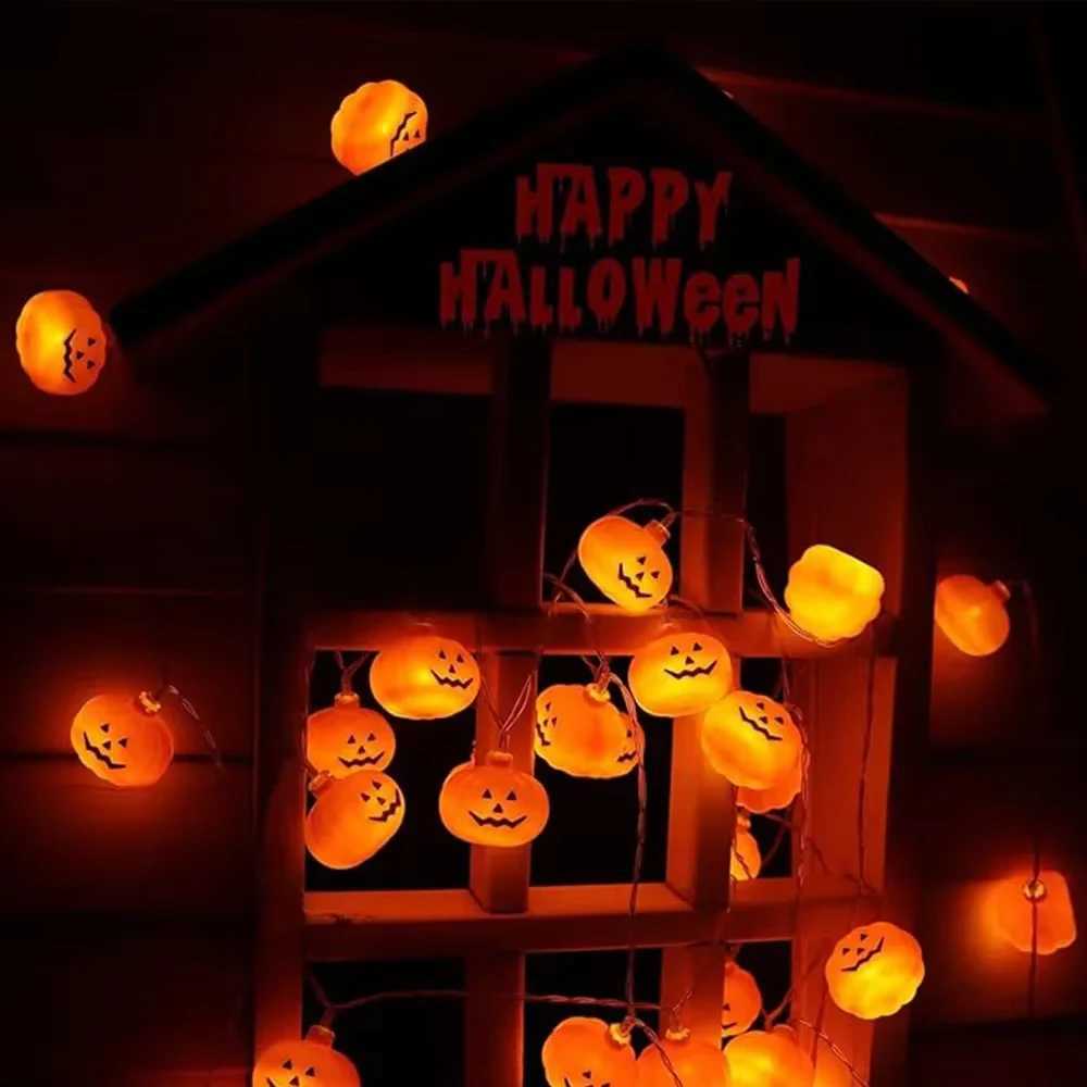 Pumpkin Halloween Decoration LED String Lights Battery Powered 3D Lantern Fairy Lights for DIY Room Haunted House Party Decor C250919
