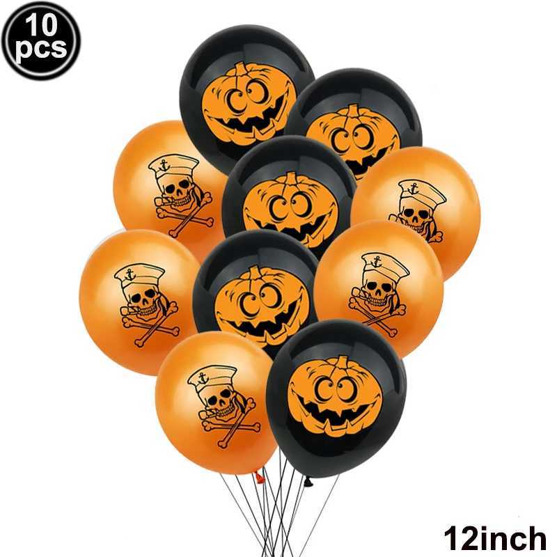 Halloween Balloons Halloween Theme Party Supplies 12 Inch Latex Balloons Pumpkin Spooky Witch Balloon Kids Birthday Party Decor C250919