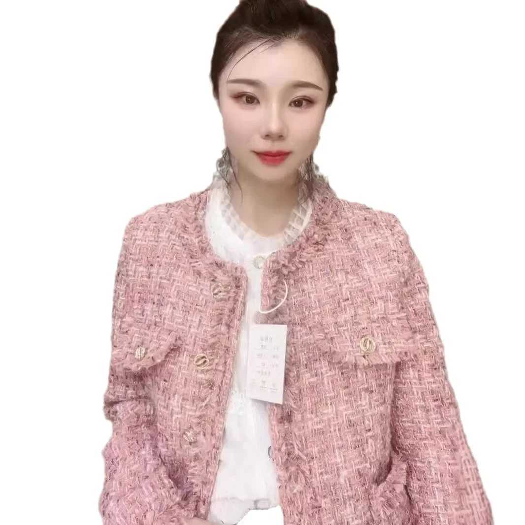 Pink Thickened Short Jacket Womens Autumn Winter New Fashion Elegant Ladies Short Padded Versatile Coat for Women Z250918