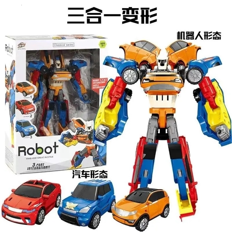 3 In 1 Tobots Transformation Robot Korea 2 In 1 Cartoon Brothers Anime Deformation Car Airplane Toys for Child Christmas Gift 250918CJ