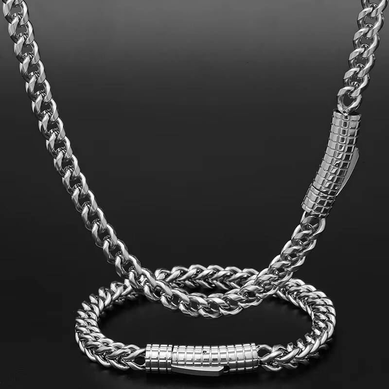 NUOYA Custom Hip Hop Jewelry 18k Gold PVD Plated Stainless Steel Franco Chain Necklace for Men