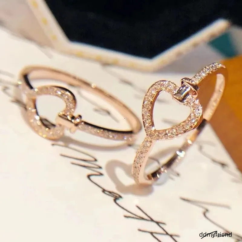 Independent Craftsmanship Inlaid Crystal Heartshaped Ring With Elegant Charm And Exquisite Jewelry For Women 250728 ddmyfriend