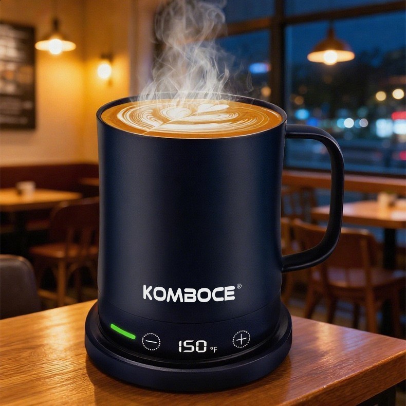 304 Stainless Steel Wireless Heating Insulated Coffee Smart Cup Portable Constant Temperature Cup Office Simple 240923