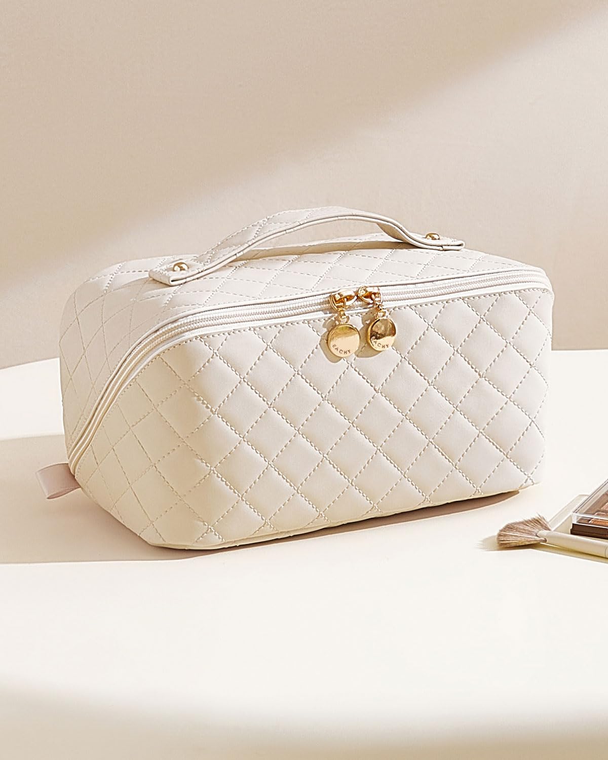 Waterproof Flat Lay Cosmetic Bag Ample Storage Cute Printed Women Travel Makeup Organizer Pouch