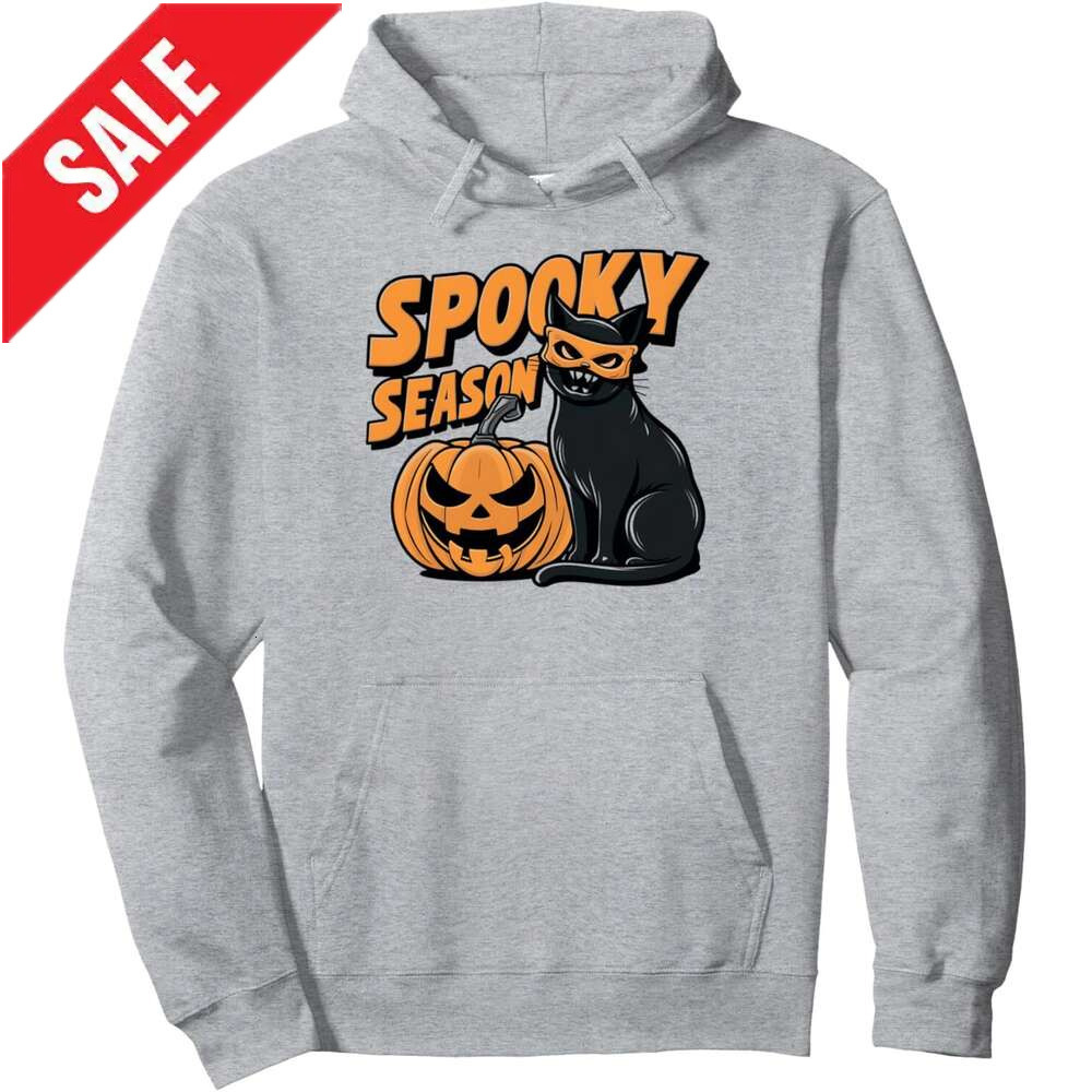Hoodie for Mens Womens Halloween Spooky Black Cat Pumpkin Costume Scary Season Pullover Hoodie Hoodies sweatshirt pullover jacket Long sleeve 2025