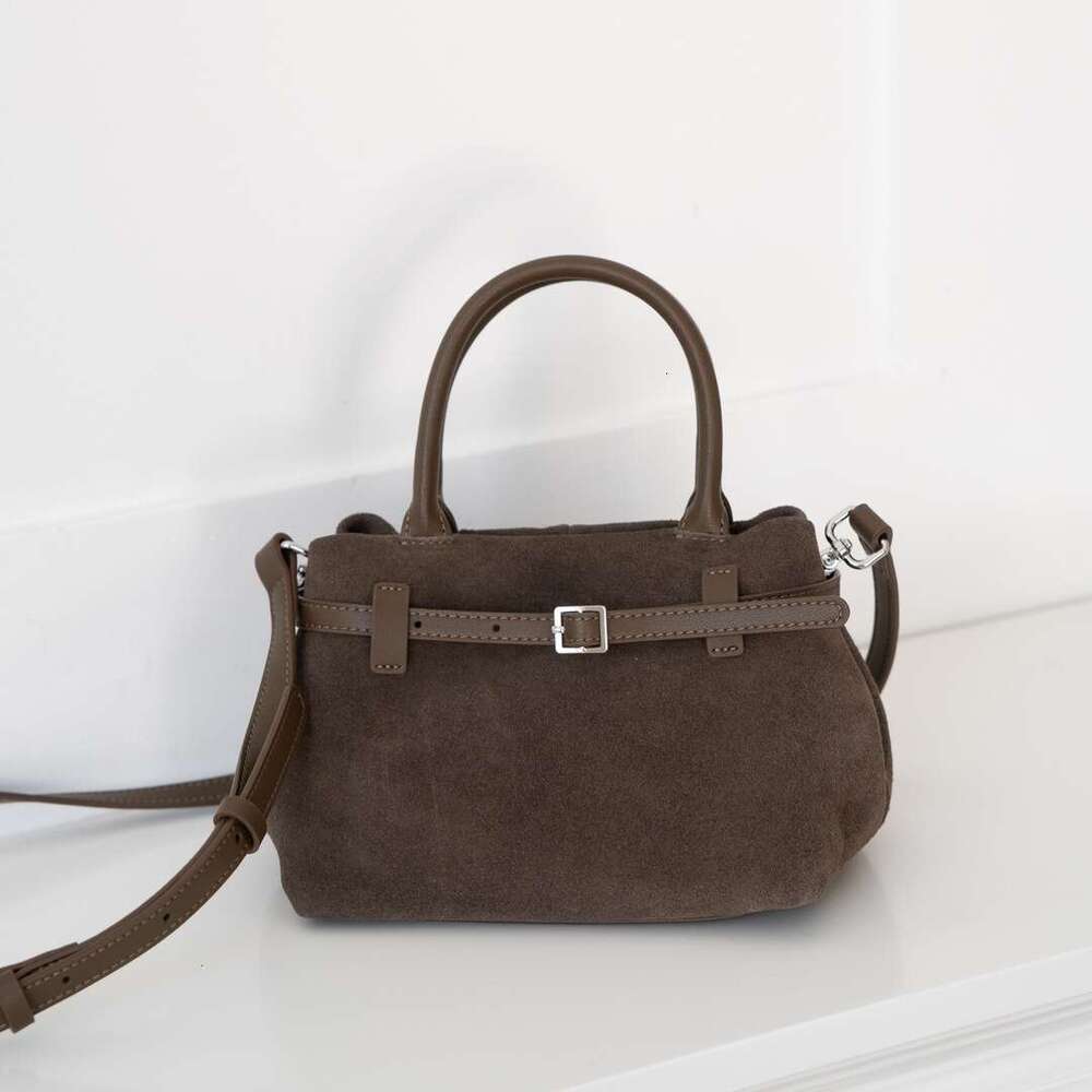 designer bag tote bag Frosted Suede Bucket Mini Handheld Crossbody Niche Vintage Dumpling Bag, Trendy