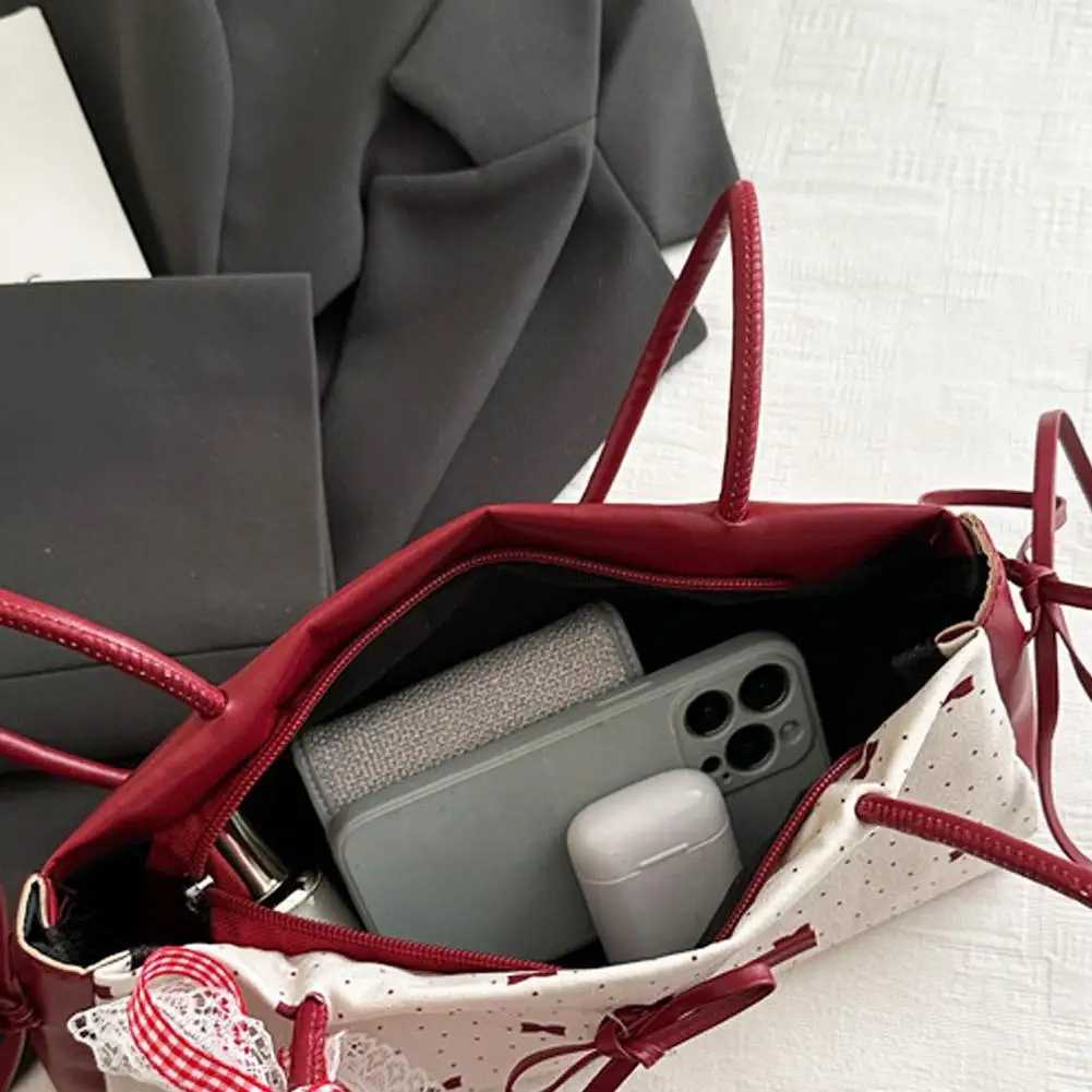 Womens Crossbody Bag Handbag Polka Dot Bow Design Korean Style Shoulder Strap Top Handle New Summer FashionXJ250918