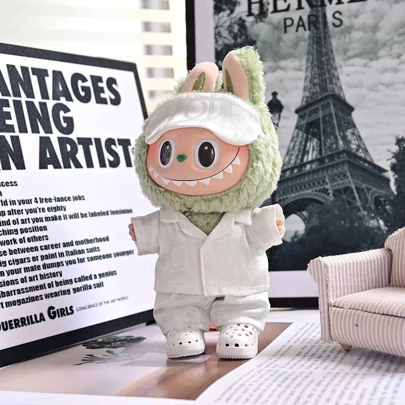 Clothes For Labubu 17cm Clothing The Monsters Dolls Vinyl Face Outfit Accessories DIY Kid Gift Cute Pajamas Set And Boots C250919