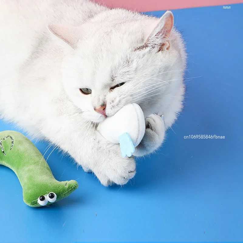 Catnip Pets Toy Cats Supplies for Cute Cat Toys Puppy Kitten Teeth Grinding Cat Plush Thumb Pillow Protect Mouth Pet Accessories X250918