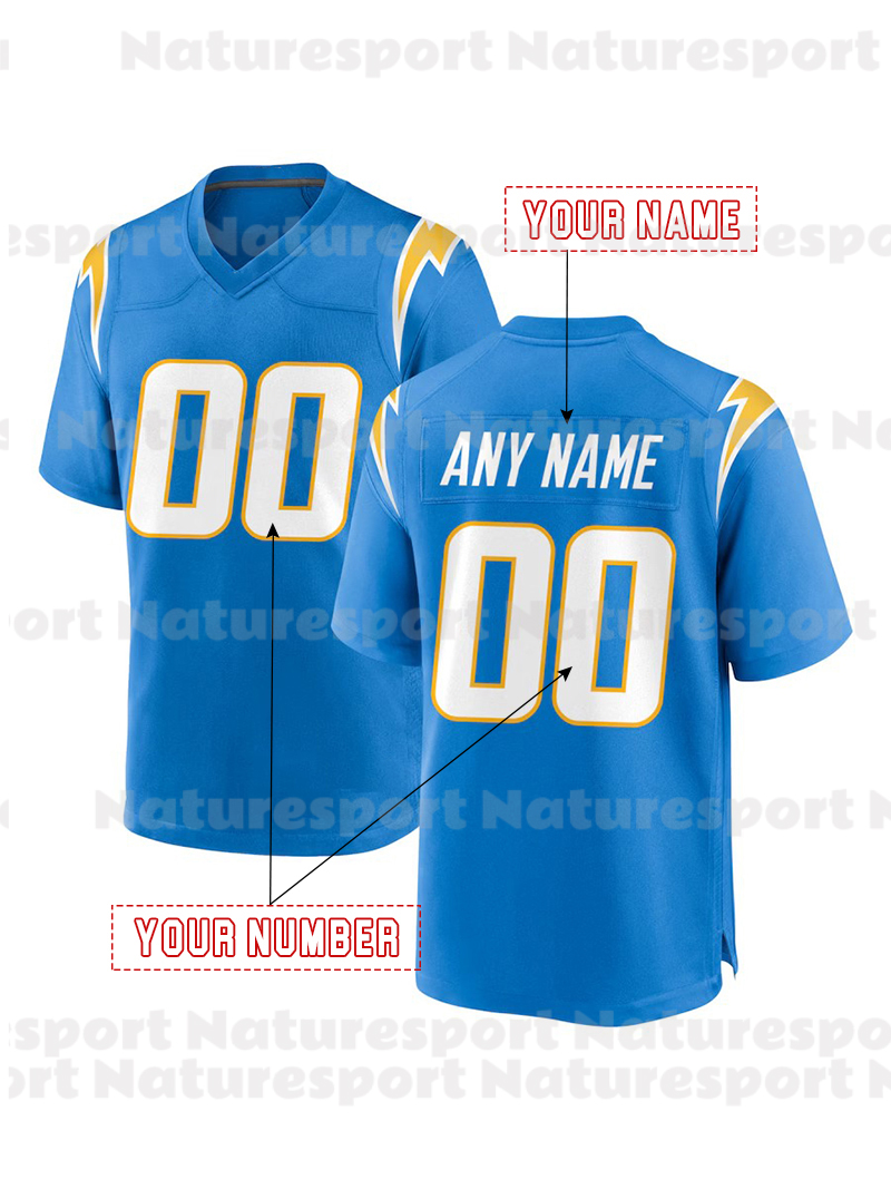 Custom 2025 Alternate football jerseys Ladd 15 McConkey Justin Herbert Derwin James Jr. Quentin Johnston Joe Alt