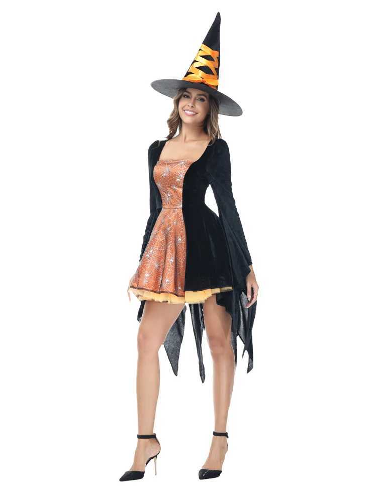 Witch Costume for Women Halloween Costumes Gothic Short Witch Dress L250918