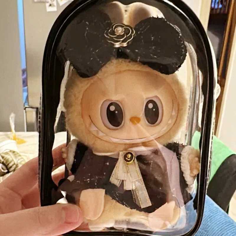 Mini Doll Clothing Accessories 17cm Cute Labubu Black and White Checkered Dress Set Fashion Clothing Girl Gift No Doll in Stock C250919