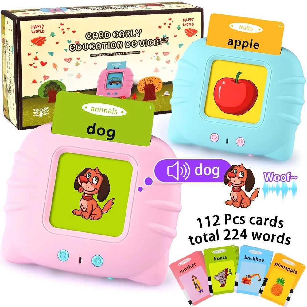 Talking Flash Cards Alphabet Pocket Speech Toys Therapy Autism Sensory Toys for Kids Early Educational Toy English Flashcards Y250919