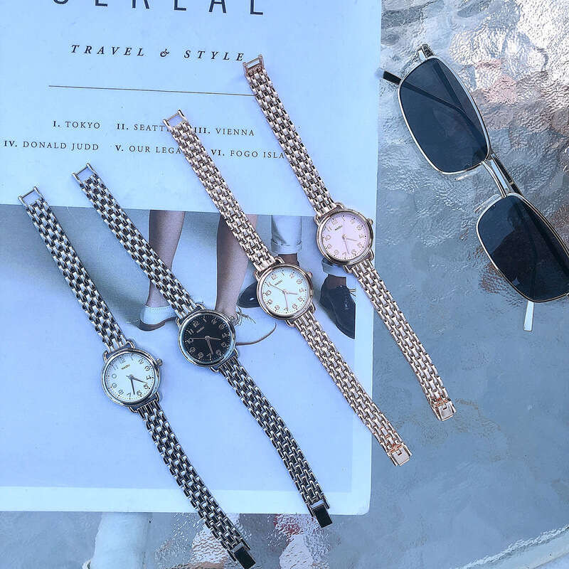 Designer for Female Students Korean Version Simple Trendy Steel Band Bracelet Chain Style Women's Watch Versatile Fashionable 2018 New Model