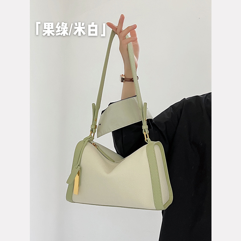 Underarm for Women 2025 Top Layer Cowhide Niche High-end Pillow Shoulder Crossbody Genuine Leather Bucket Bag