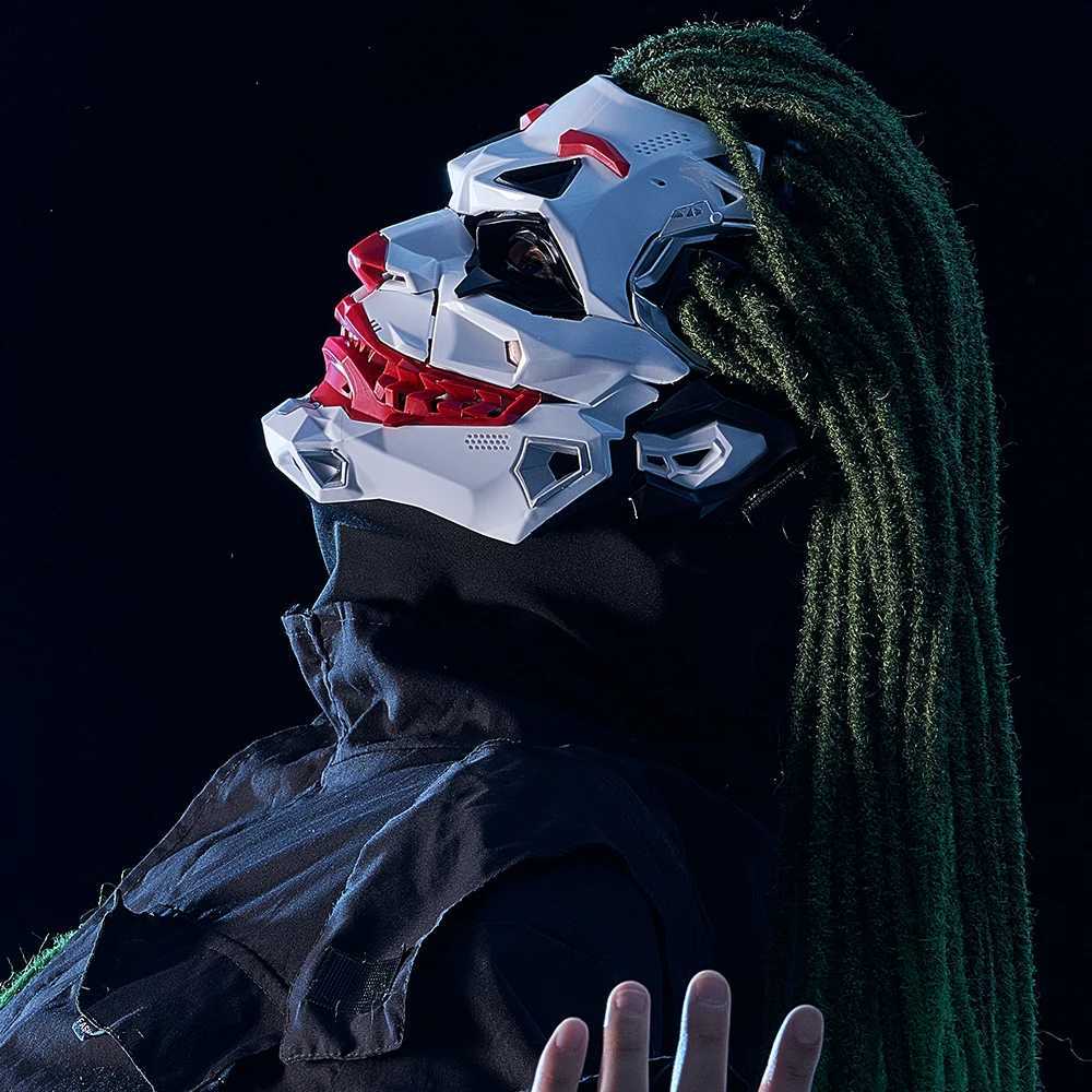 Joker Masks Cyberpunk Masks Clown Braids 2d Cosplay Resin Custom Products Halloween Anime RolePlaying Props And Gifts Toys L250918