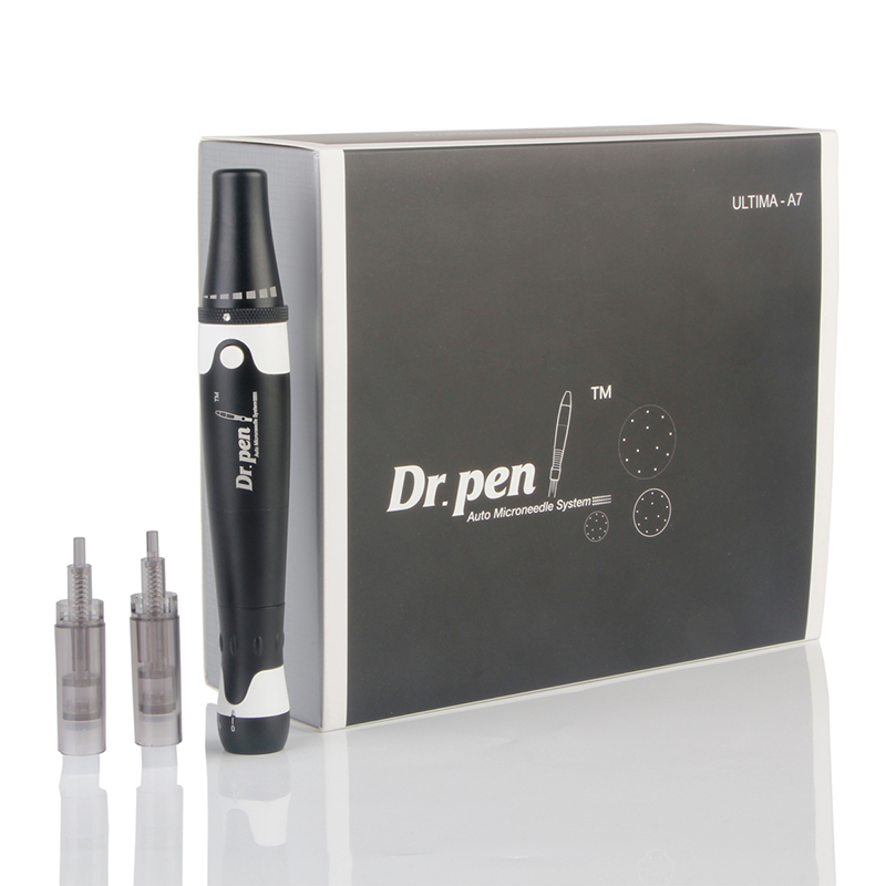 Pro Dr.pen A7 Microneedle Pen with 2Pcs 12Pins Needles Cartridges Nano Wired Dermapen Skin Care Meso Kit Derma Pen Micro Needling Roller Face Rejuvena