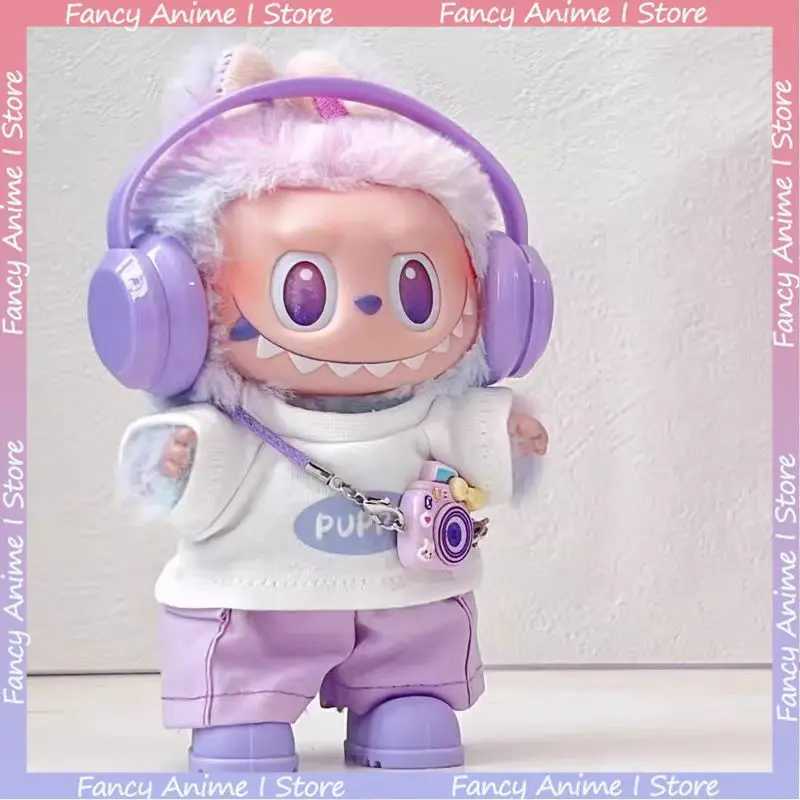 For 17cm Labubu Cute Decoration Little Clothes Dopamine Fashion Clothing Set Kawaii for V1 V2 V3 Labubu Doll Accessories Gifts C250919