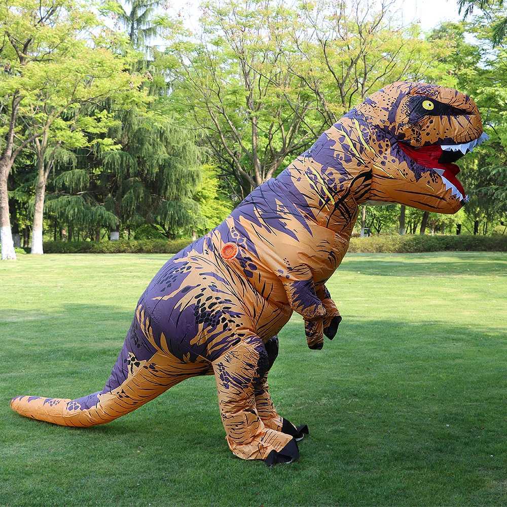 Trex inflatable uit Tyrannosaurus Dinosaur Costume Child Kids Adult Roleplaying Fancy Halloween Mascot Party Apparel L250918GM0G
