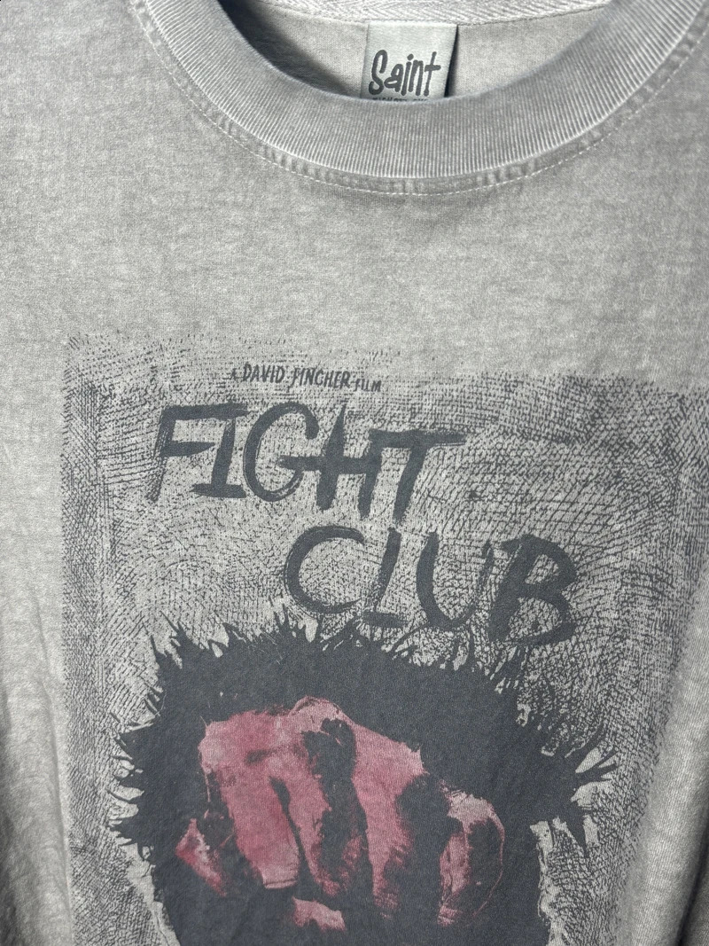 Washed FIGHT CLUB Tank Tops Vest Men Women Summer High Quality SAINT Oversized Sleeveless Tshirt250919