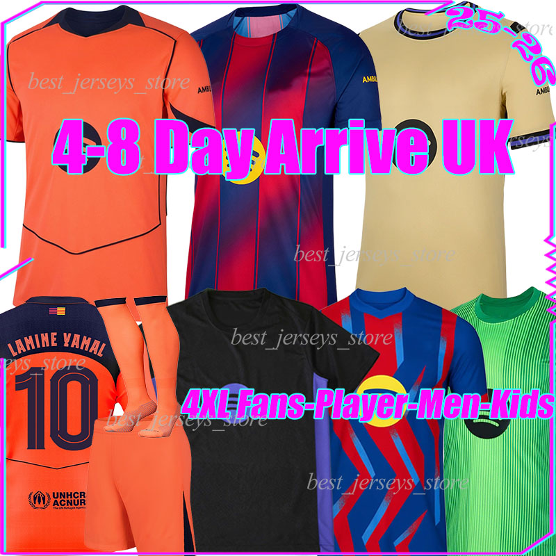 5XL 2025 26 LAMINE YAMAL 3rd soccer jerseys RASHFORD LEWANDOWSKI FC FERRAN RAPHINHA PEDRI GAVI FERMIN F. DE JONG BarCelonaeS football shirt men kids kits socks sets