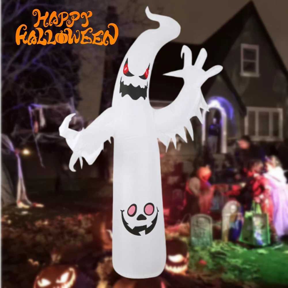 24M36M Halloween Inflation Flame White Ghost Builtin LED Light For Home Halloween Decorations Outdoor Indoor Inflatable Prop C250919