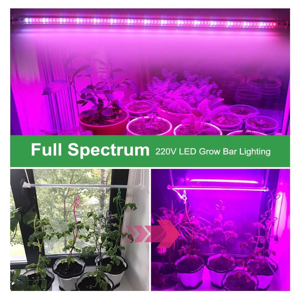 AC220V LED Grow Light 75leds LED Plant Light Bar Full Spectrum Phyto Lamp For Indoor Plants Flowers Hydroponics System C2509191