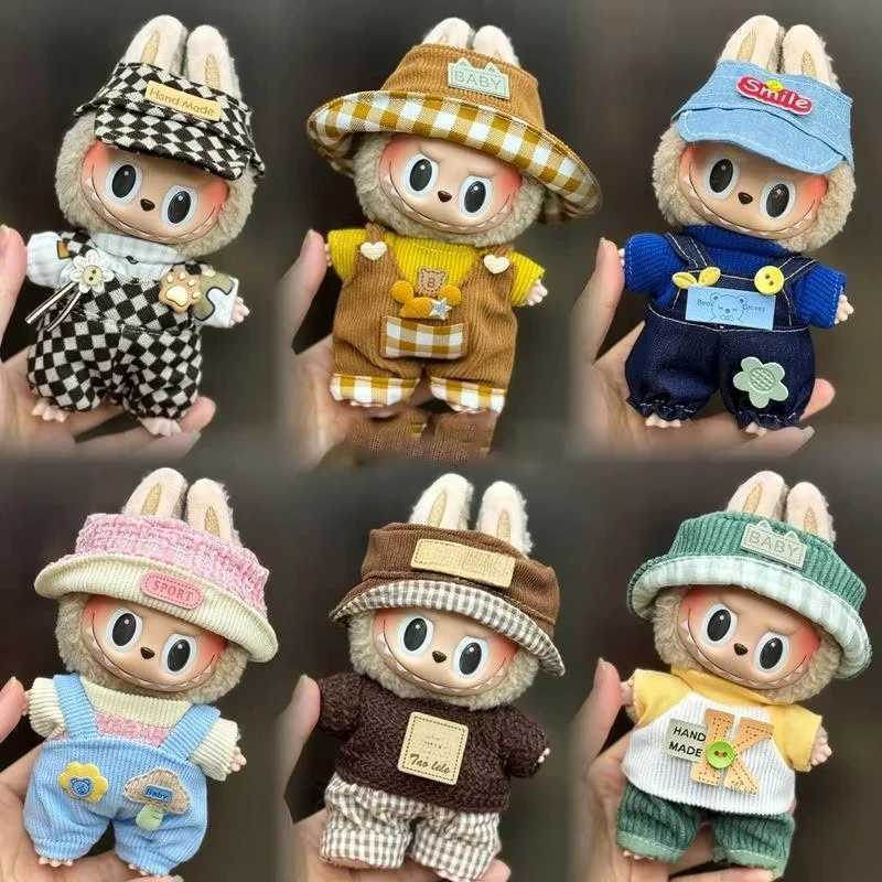 Cute For Labubu Mini DollS Clothes Outfit Accessories For Korea Kpop Exo 1517cm Idol Overalls set Clothing Gift C250919