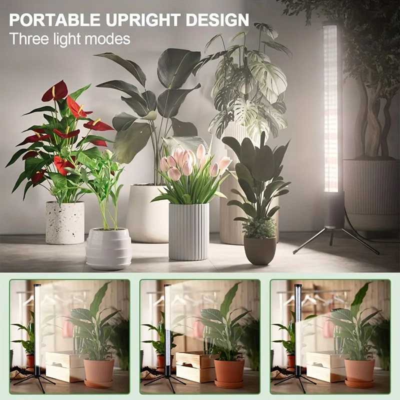 T10 vertical standing plant growth lamp with USB power supply adjustable brightness and automatic timing for 481218H C250919