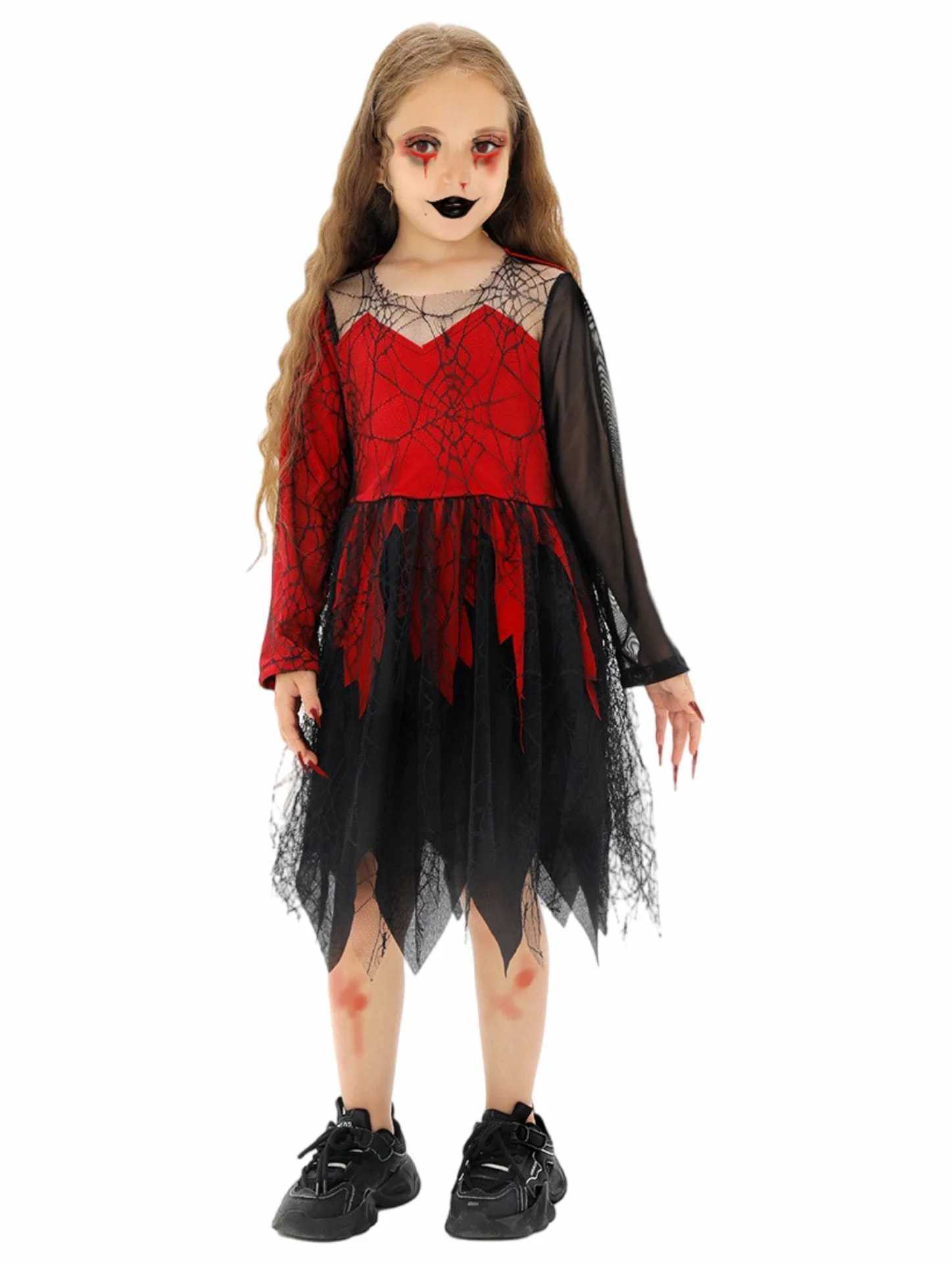 Carnival Halloween Vampire Cosplay Devil Girl Costume Kindergarten Stage Childrens Performance L250918