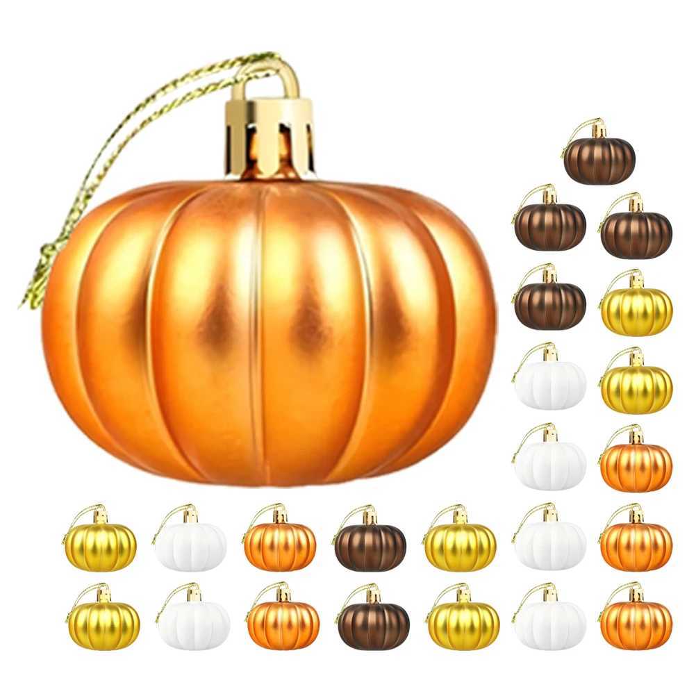 Pumpkin Pendant Decor Autumn Harvest Ornament Artificial Plastic Fall Tree Ornaments C250919